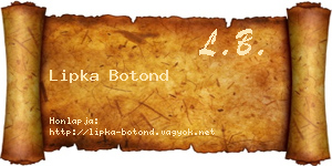 Lipka Botond névjegykártya